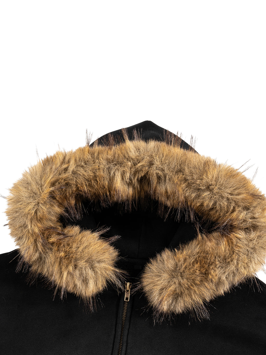 Stiro Sun Fade Boxy Detachable Fur Hoodie